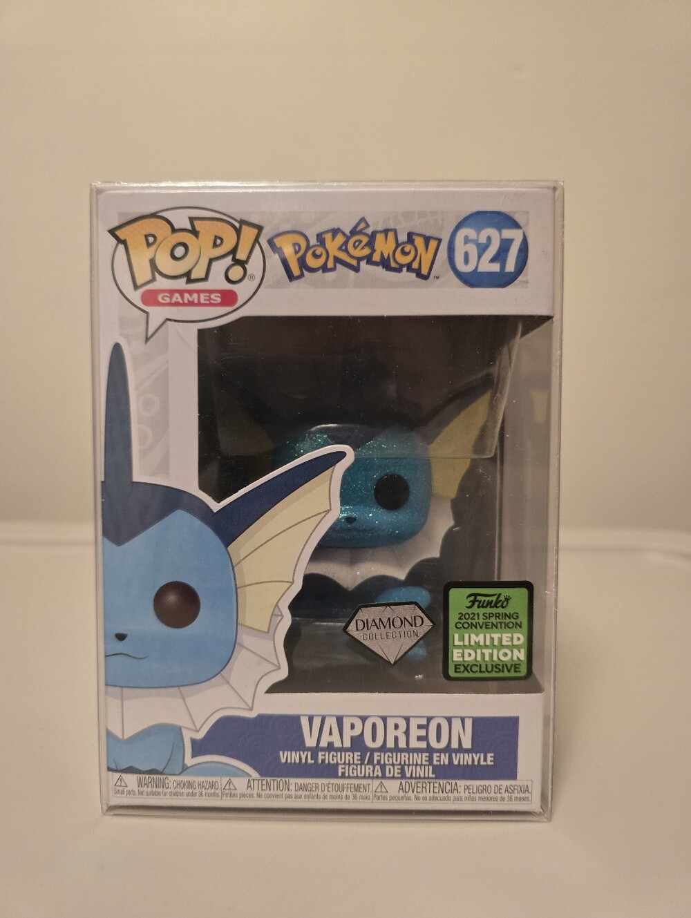 Funko Pop! Vaporeon #627 Diamond Collection - Blue
